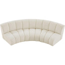  Manufacturer Color_Cream -- Meridian Infinity Fabric 3 pc Sectional IMAGE 5