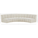 Meridian Infinity Cream Boucle Fabric 4 pc Modular Sectional IMAGE 11