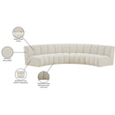  Manufacturer Color_Cream -- Meridian Infinity Fabric 4 pc Sectional IMAGE 12
