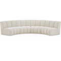 Meridian Infinity Cream Boucle Fabric 4 pc Modular Sectional IMAGE 1