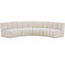  Manufacturer Color_Cream -- Meridian Infinity Fabric 4 pc Sectional IMAGE 1