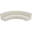  Manufacturer Color_Cream -- Meridian Infinity Fabric 4 pc Sectional IMAGE 6