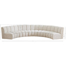 Meridian Infinity Cream Boucle Fabric 5 pc Modular Sectional IMAGE 11