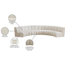  Manufacturer Color_Cream -- Meridian Infinity Fabric 5 pc Sectional IMAGE 12