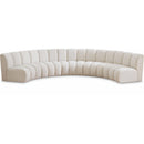  Manufacturer Color_Cream -- Meridian Infinity Fabric 5 pc Sectional IMAGE 1