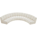  Manufacturer Color_Cream -- Meridian Infinity Fabric 5 pc Sectional IMAGE 6