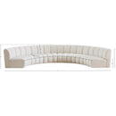 Meridian Infinity Cream Boucle Fabric 6 pc Modular Sectional IMAGE 11