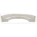  Manufacturer Color_Cream -- Meridian Infinity Fabric 7 pc Sectional IMAGE 11