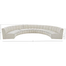 Meridian Infinity Cream Boucle Fabric 7 pc Modular Sectional IMAGE 11