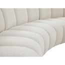Meridian Infinity Cream Boucle Fabric 7 pc Modular Sectional IMAGE 8