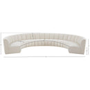  Manufacturer Color_Cream -- Meridian Infinity Fabric 8 pc Sectional IMAGE 11