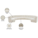  Manufacturer Color_Cream -- Meridian Infinity Fabric 9 pc Sectional IMAGE 12