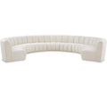 Meridian Infinity Cream Boucle Fabric 9 pc Modular Sectional IMAGE 1