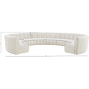 Meridian Infinity Cream Boucle Fabric 10 pc Modular Sectional IMAGE 11