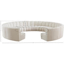  Manufacturer Color_Cream -- Meridian Infinity Fabric 11 pc Sectional IMAGE 11