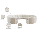  Manufacturer Color_Cream -- Meridian Infinity Fabric 11 pc Sectional IMAGE 12