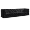 Meridian Tuft Black Velvet Modular Sofa IMAGE 1