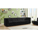  Manufacturer Color_Black -- Meridian Tuft Stationary Fabric Sofa IMAGE 2