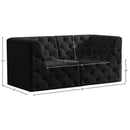  Manufacturer Color_Black -- Meridian Tuft Stationary Fabric Sofa IMAGE 8