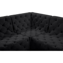 Meridian Tuft Black Velvet Modular Sectional IMAGE 19