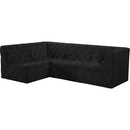  Manufacturer Color_Black -- Meridian Tuft Fabric 4 pc Sectional IMAGE 2