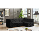  Manufacturer Color_Black -- Meridian Tuft Fabric 4 pc Sectional IMAGE 3