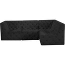  Manufacturer Color_Black -- Meridian Tuft Fabric 4 pc Sectional IMAGE 7