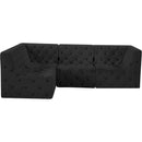  Manufacturer Color_Black -- Meridian Tuft Fabric 4 pc Sectional IMAGE 8
