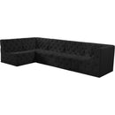  Manufacturer Color_Black -- Meridian Tuft Fabric 5 pc Sectional IMAGE 2