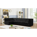  Manufacturer Color_Black -- Meridian Tuft Fabric 5 pc Sectional IMAGE 4