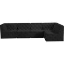  Manufacturer Color_Black -- Meridian Tuft Fabric 5 pc Sectional IMAGE 7