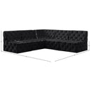  Manufacturer Color_Black -- Meridian Tuft Fabric 5 pc Sectional IMAGE 15