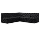  Manufacturer Color_Black -- Meridian Tuft Fabric 5 pc Sectional IMAGE 1