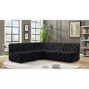  Manufacturer Color_Black -- Meridian Tuft Fabric 5 pc Sectional IMAGE 2