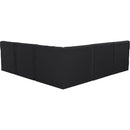  Manufacturer Color_Black -- Meridian Tuft Fabric 5 pc Sectional IMAGE 4