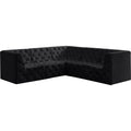  Manufacturer Color_Black -- Meridian Tuft Fabric 5 pc Sectional IMAGE 1