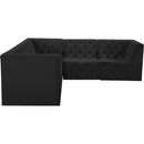  Manufacturer Color_Black -- Meridian Tuft Fabric 5 pc Sectional IMAGE 3