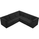  Manufacturer Color_Black -- Meridian Tuft Fabric 5 pc Sectional IMAGE 4