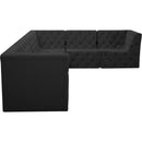 Meridian Tuft Black Velvet Modular Sectional IMAGE 11