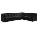  Manufacturer Color_Black -- Meridian Tuft Fabric 6 pc Sectional IMAGE 1