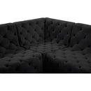 Meridian Tuft Black Velvet Modular Sectional IMAGE 20