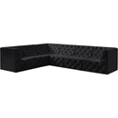  Manufacturer Color_Black -- Meridian Tuft Fabric 6 pc Sectional IMAGE 2