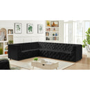  Manufacturer Color_Black -- Meridian Tuft Fabric 6 pc Sectional IMAGE 4