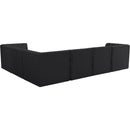  Manufacturer Color_Black -- Meridian Tuft Fabric 6 pc Sectional IMAGE 5