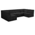  Manufacturer Color_Black -- Meridian Tuft Fabric 6 pc Sectional IMAGE 1