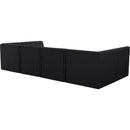  Manufacturer Color_Black -- Meridian Tuft Fabric 6 pc Sectional IMAGE 3