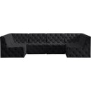  Manufacturer Color_Black -- Meridian Tuft Fabric 6 pc Sectional IMAGE 4