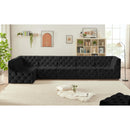  Manufacturer Color_Black -- Meridian Tuft Fabric 6 pc Sectional IMAGE 4
