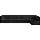  Manufacturer Color_Black -- Meridian Tuft Fabric 6 pc Sectional IMAGE 7