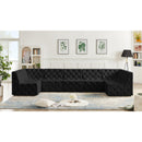  Manufacturer Color_Black -- Meridian Tuft Fabric 7 pc Sectional IMAGE 2